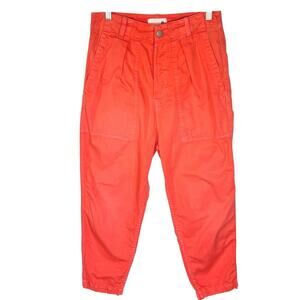 ANTHROPOLOGIE SUNDRY Women's Coral
Cropped Military Pocket Pants. 100% Cotton.